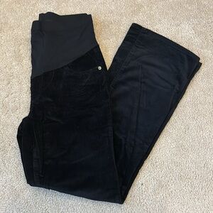 Destination Maternity Corduroy Black Maternity Flare Pants - Size S